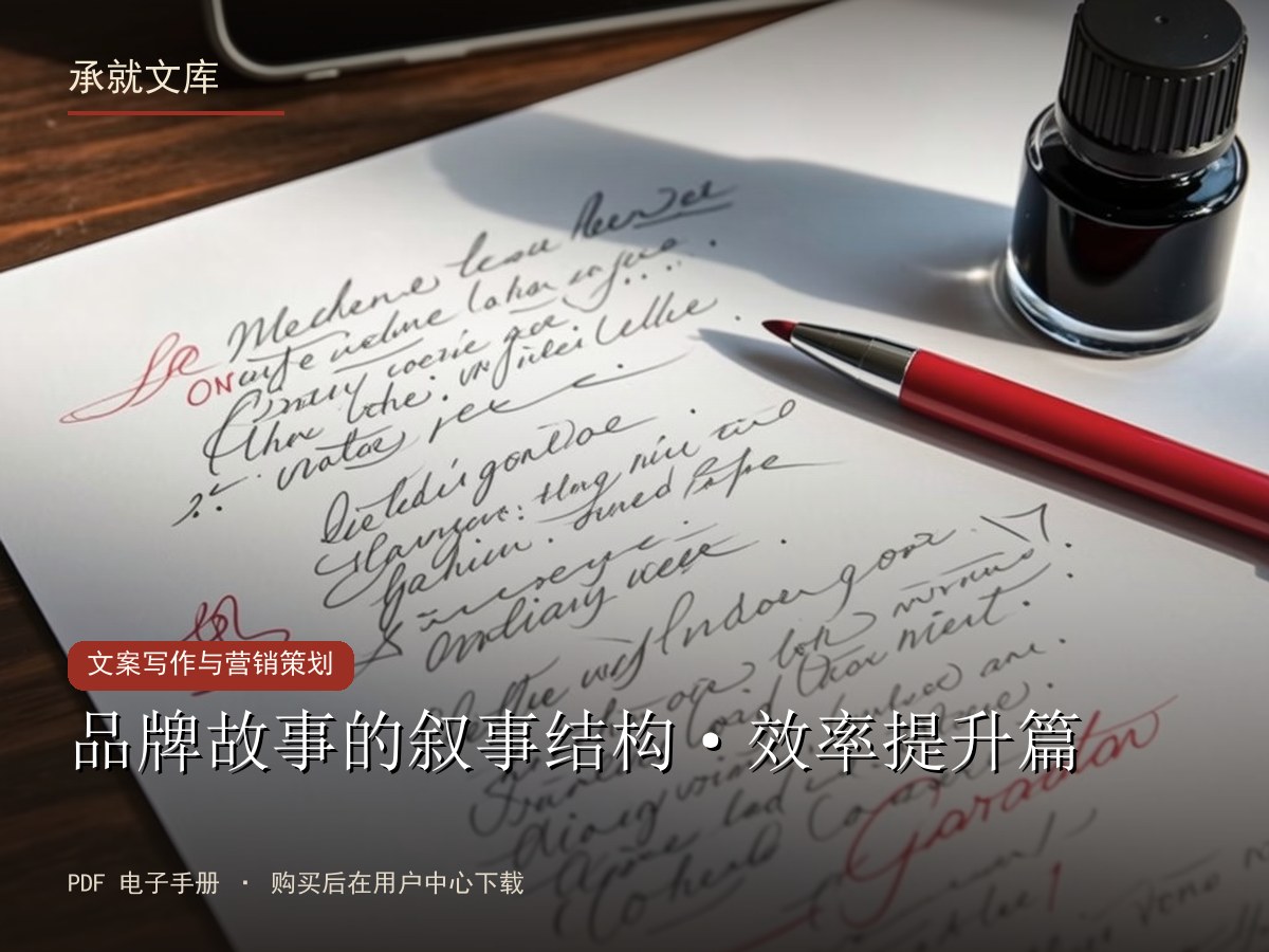 品牌故事的叙事结构·效率提升篇