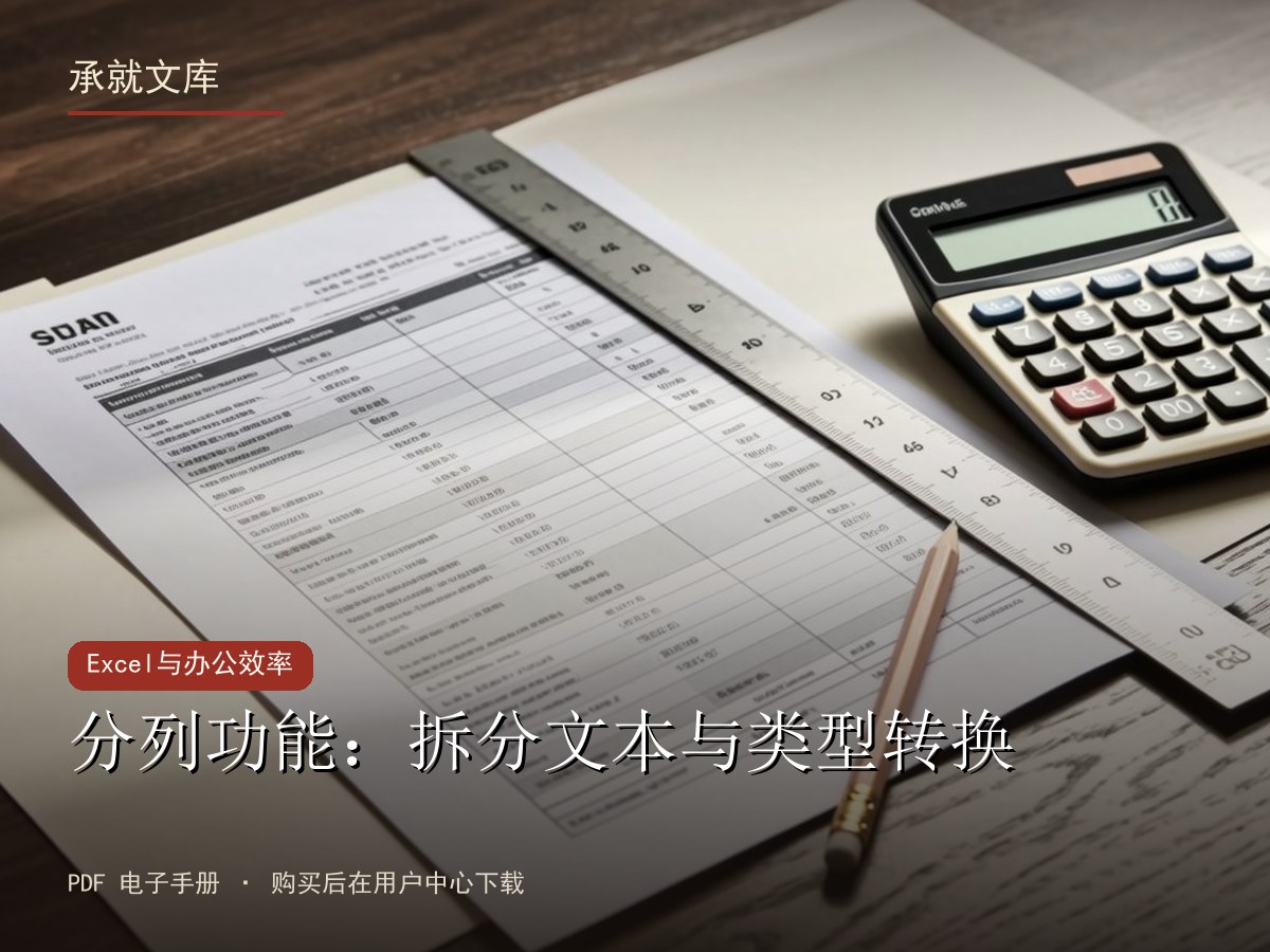 分列功能：拆分文本与类型转换
