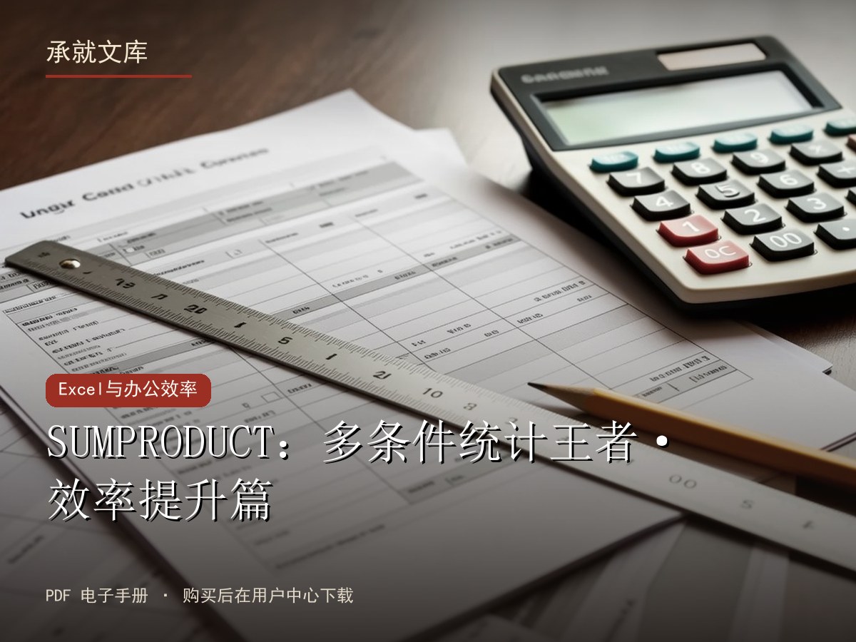 SUMPRODUCT：多条件统计王者·效率提升篇