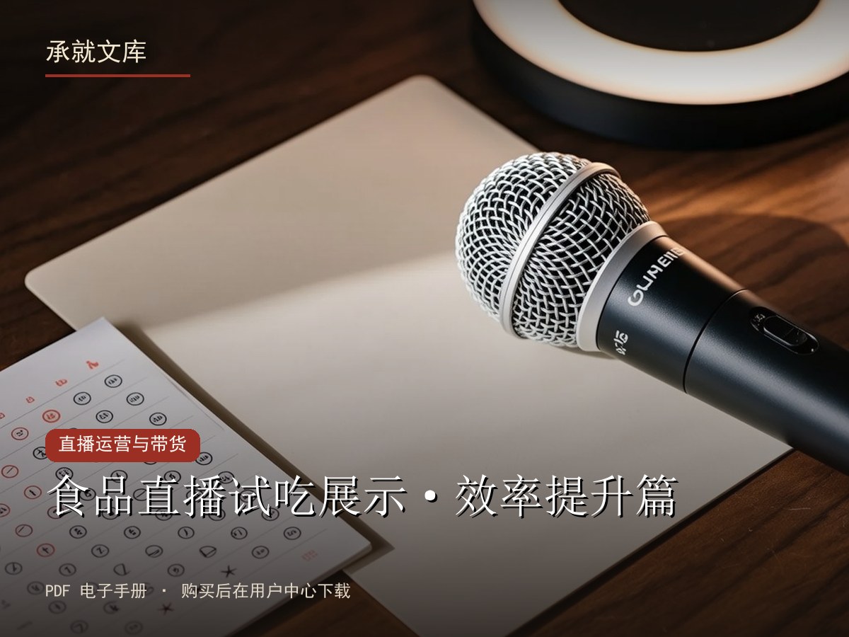 食品直播试吃展示·效率提升篇
