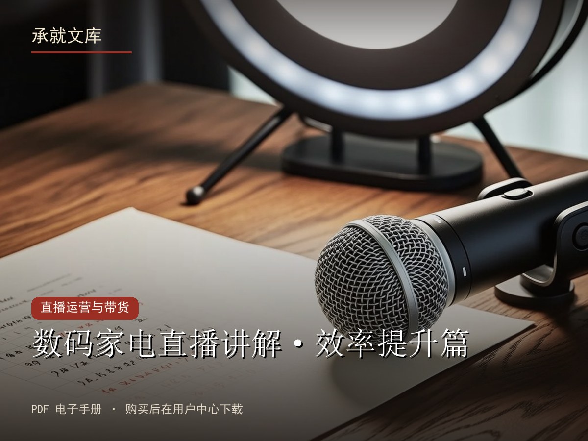 数码家电直播讲解·效率提升篇
