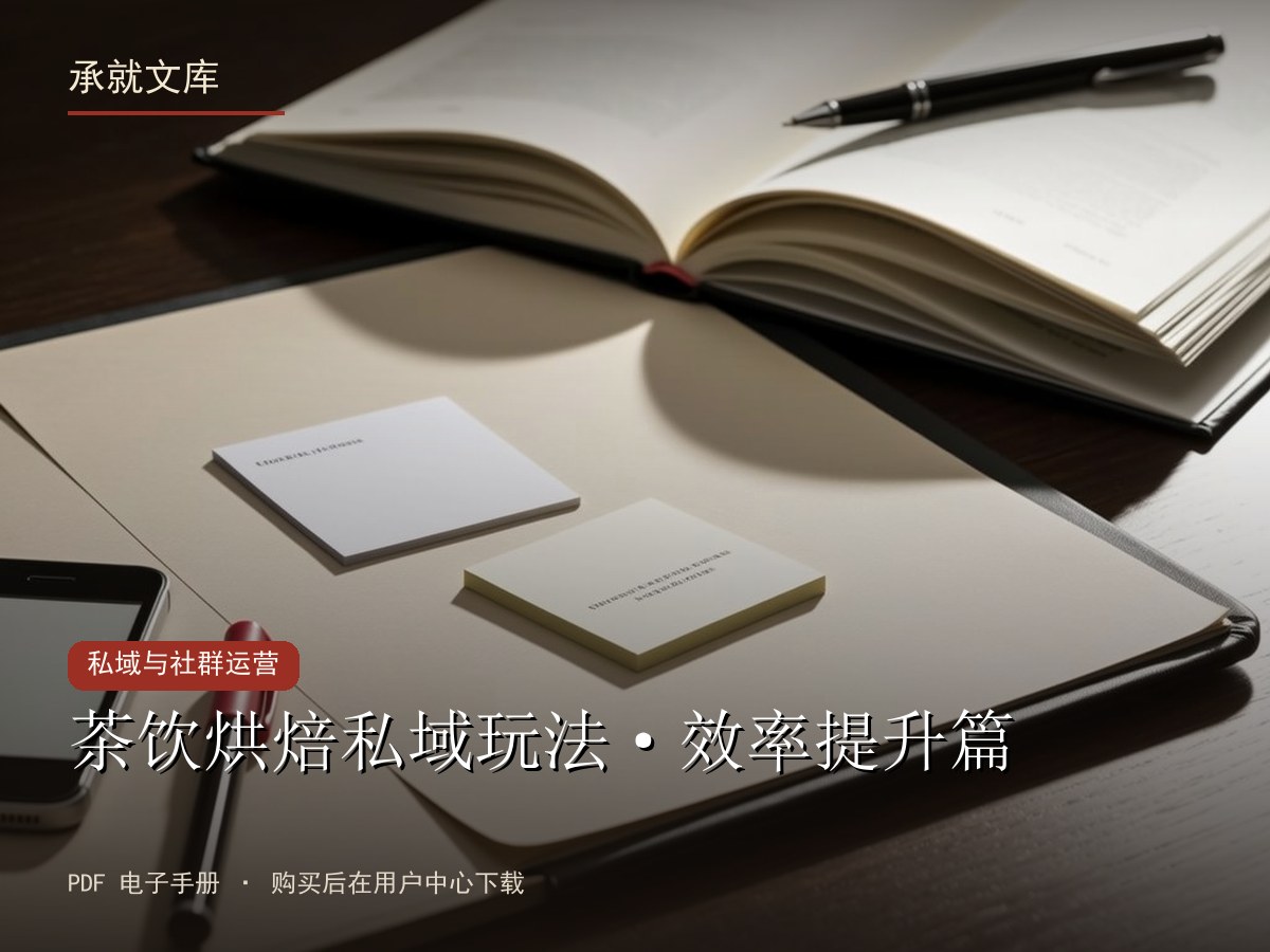 茶饮烘焙私域玩法·效率提升篇