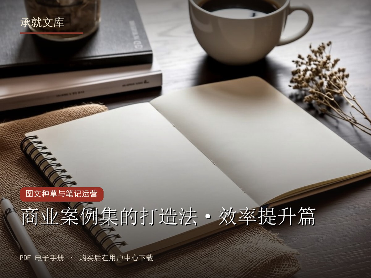 商业案例集的打造法·效率提升篇