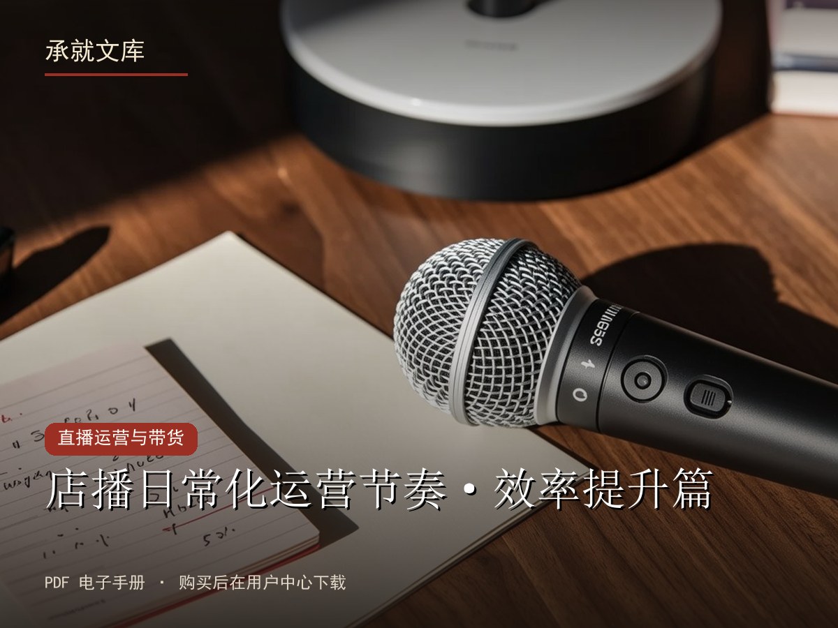 店播日常化运营节奏·效率提升篇