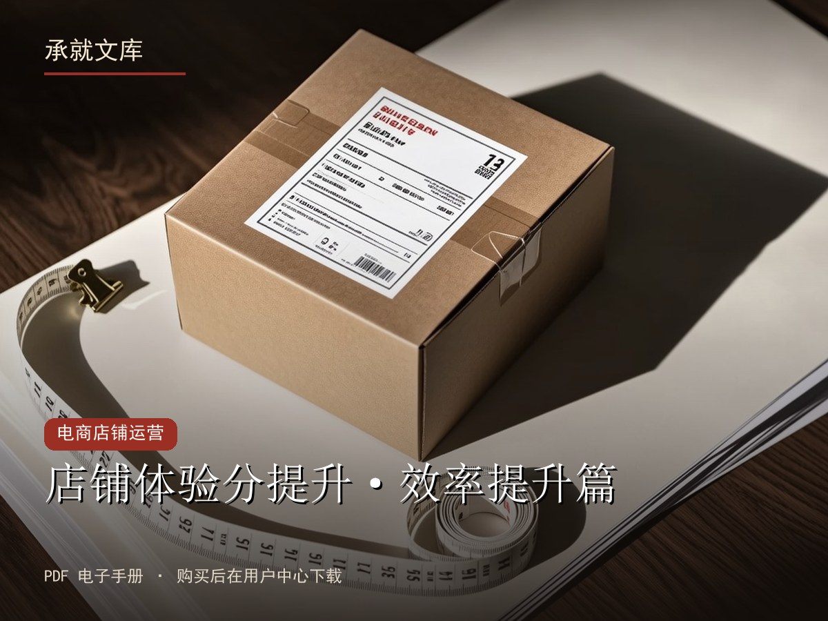 店铺体验分提升·效率提升篇