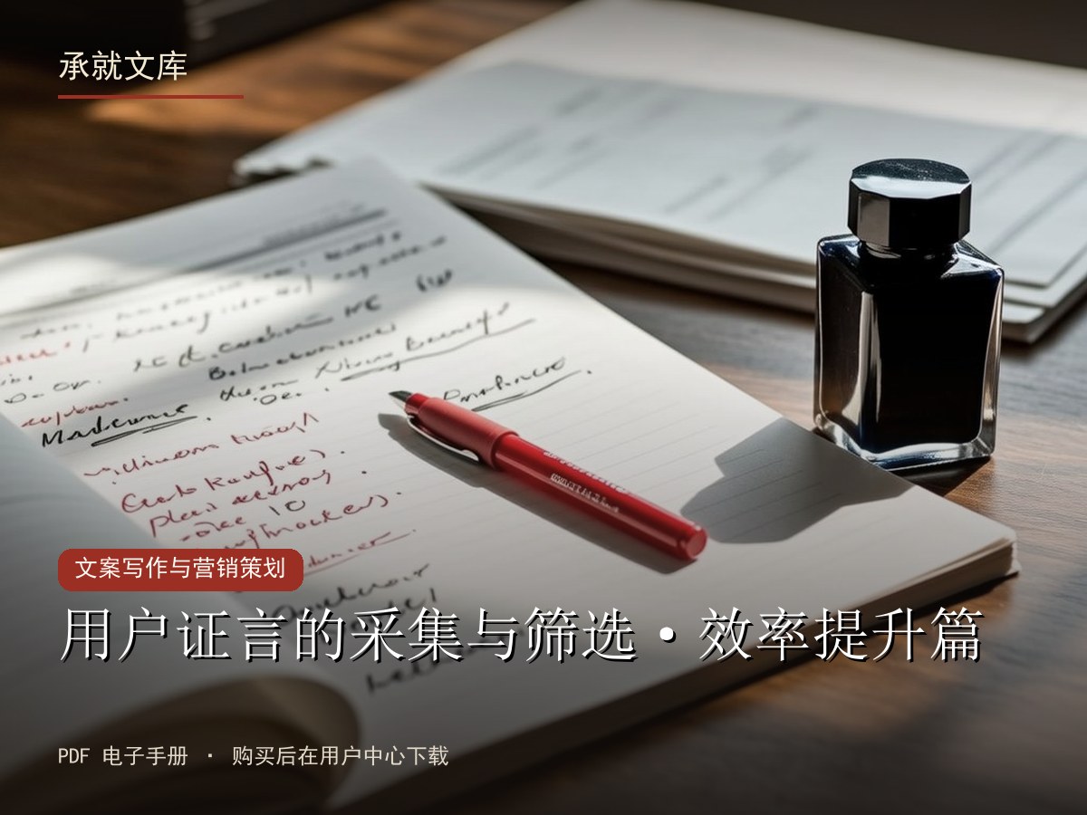 用户证言的采集与筛选·效率提升篇