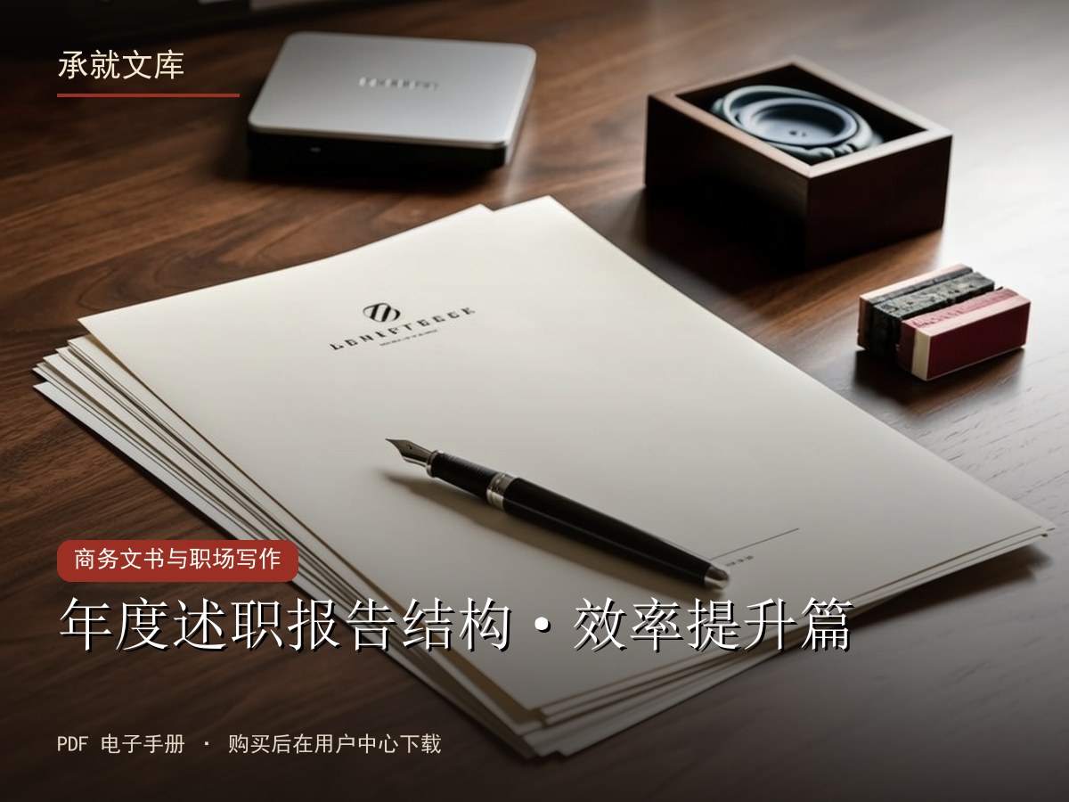 年度述职报告结构·效率提升篇