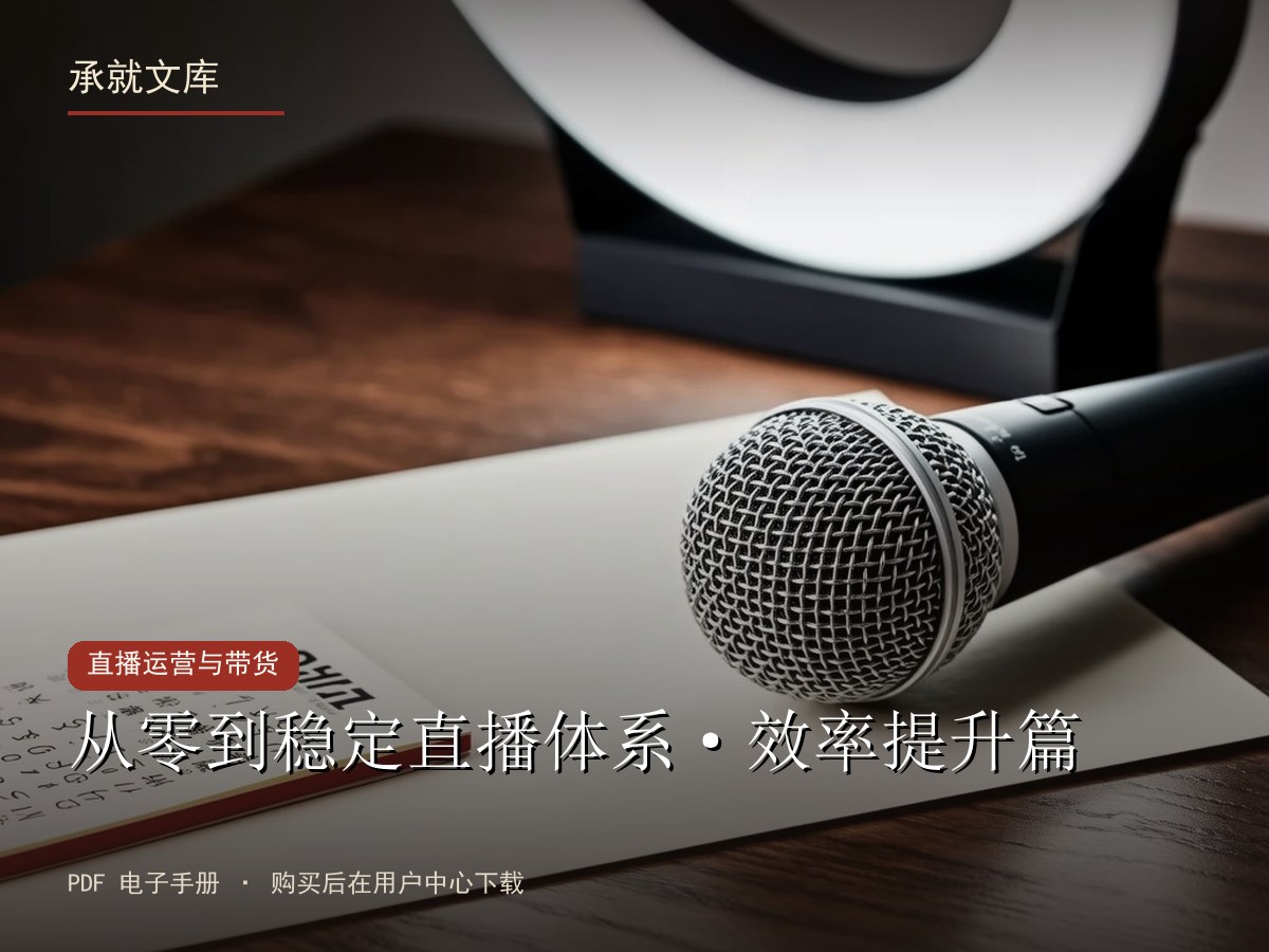 从零到稳定直播体系·效率提升篇