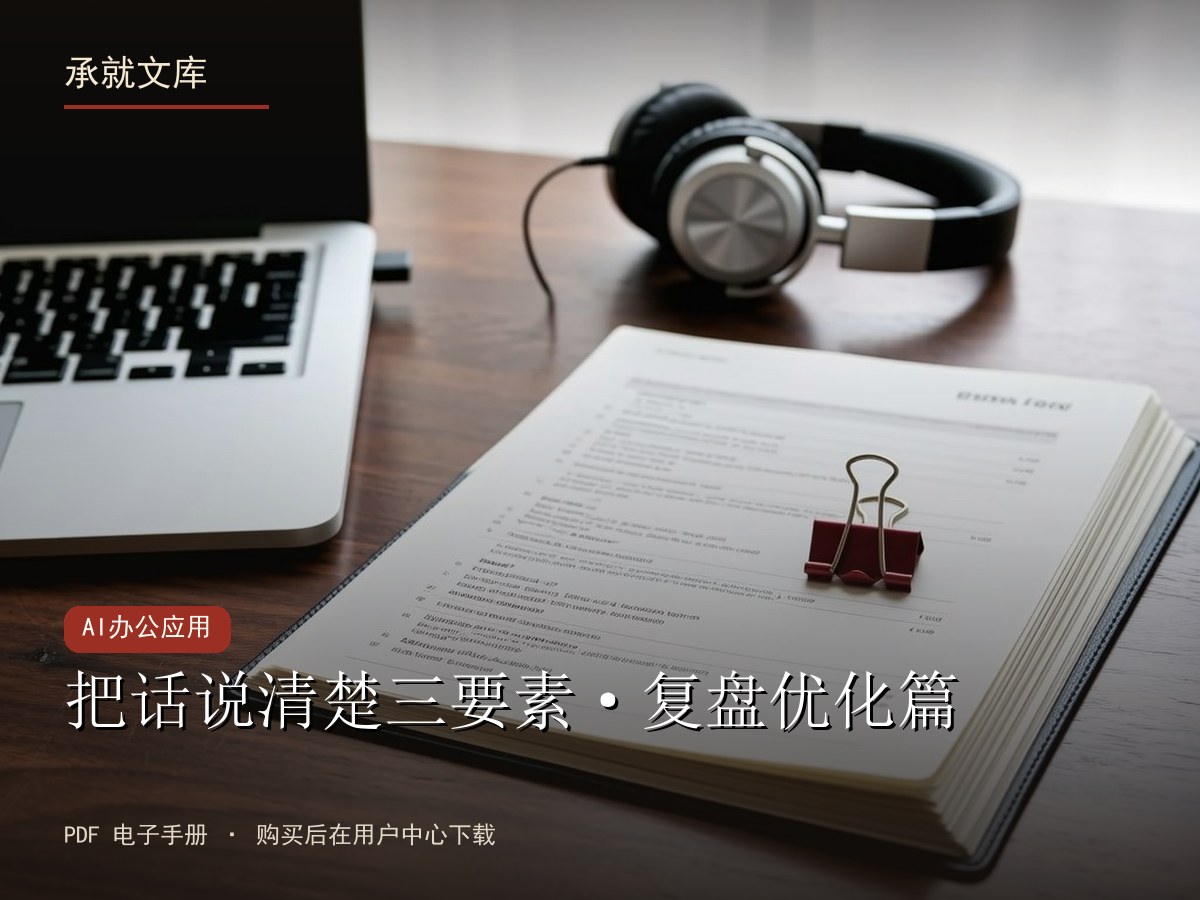 把话说清楚三要素·复盘优化篇
