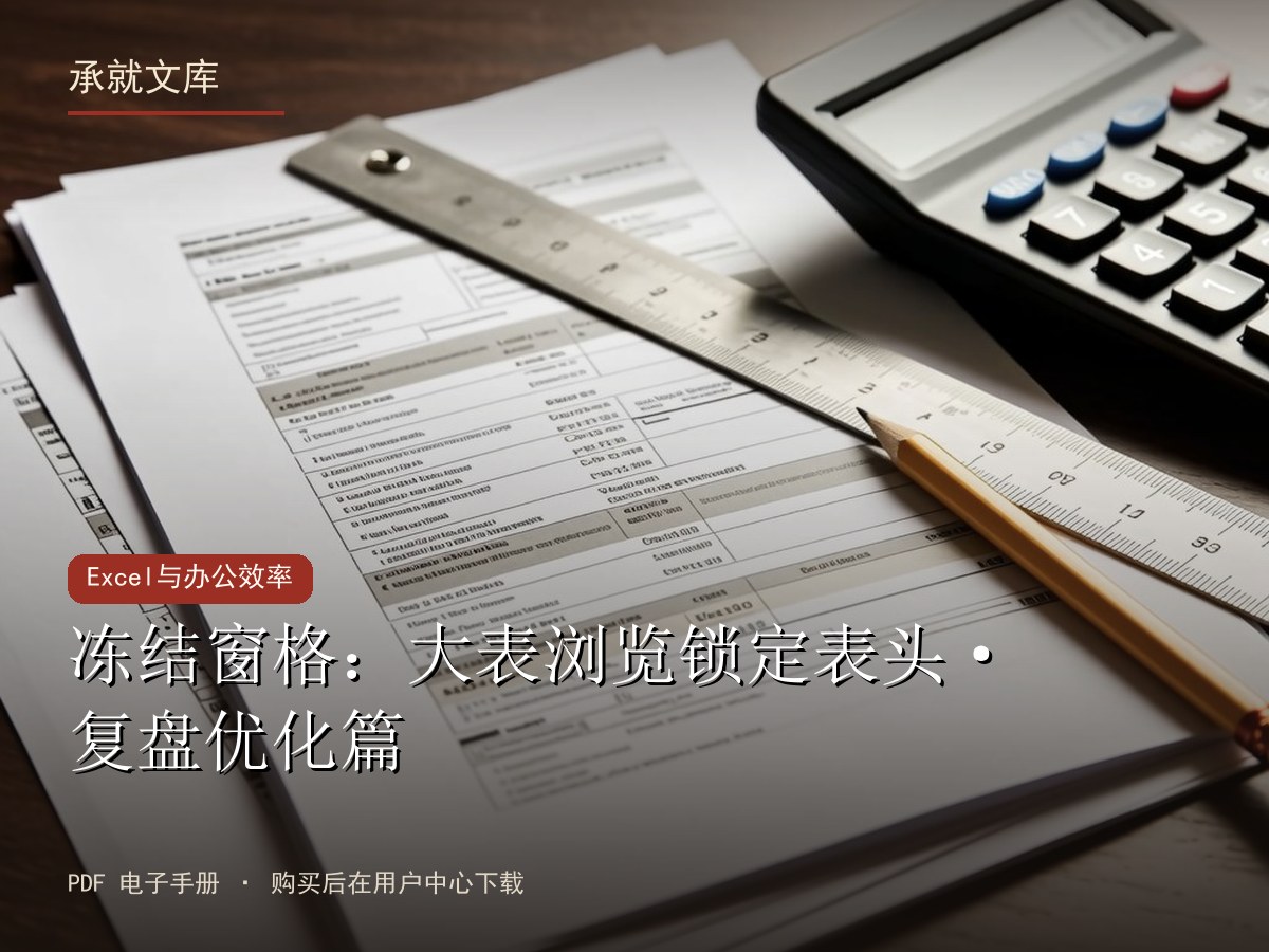 冻结窗格：大表浏览锁定表头·复盘优化篇