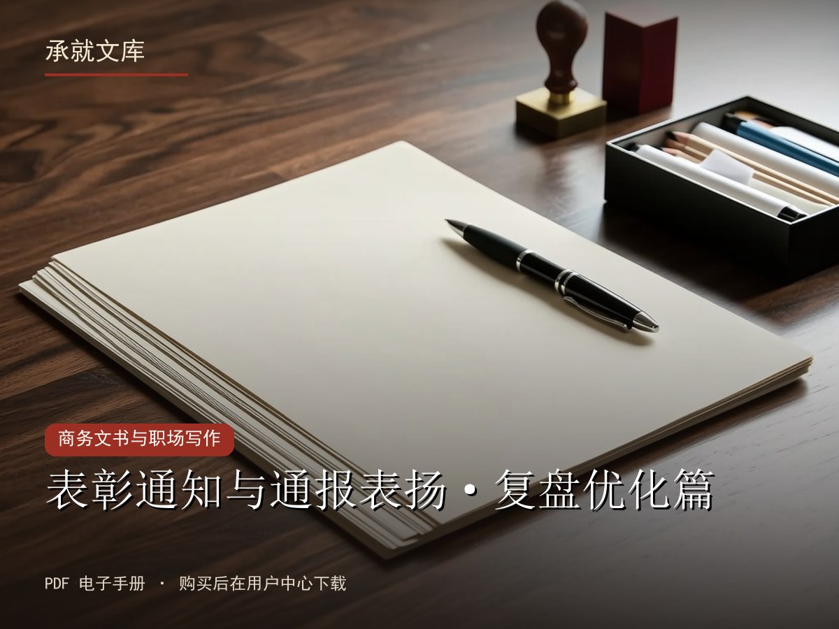 表彰通知与通报表扬·复盘优化篇