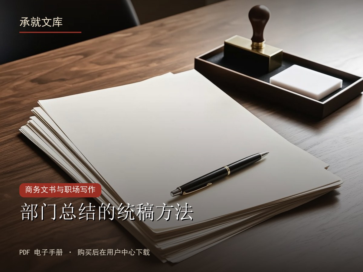 部门总结的统稿方法