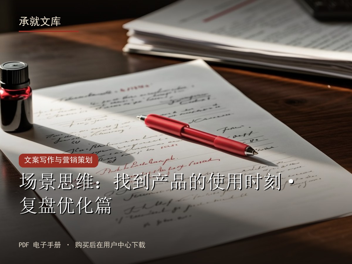 场景思维：找到产品的使用时刻·复盘优化篇