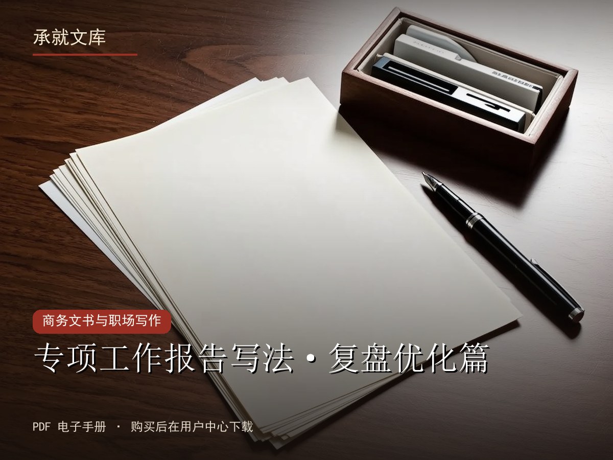专项工作报告写法·复盘优化篇