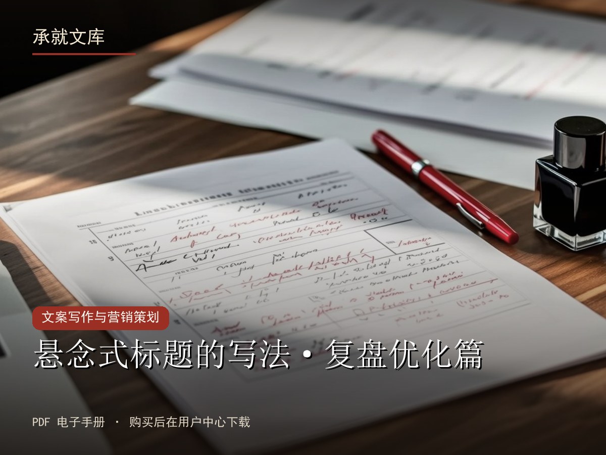 悬念式标题的写法·复盘优化篇