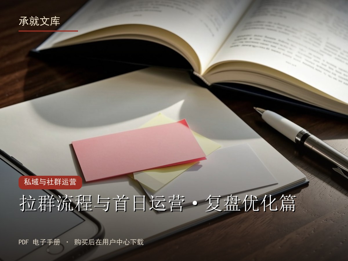 拉群流程与首日运营·复盘优化篇