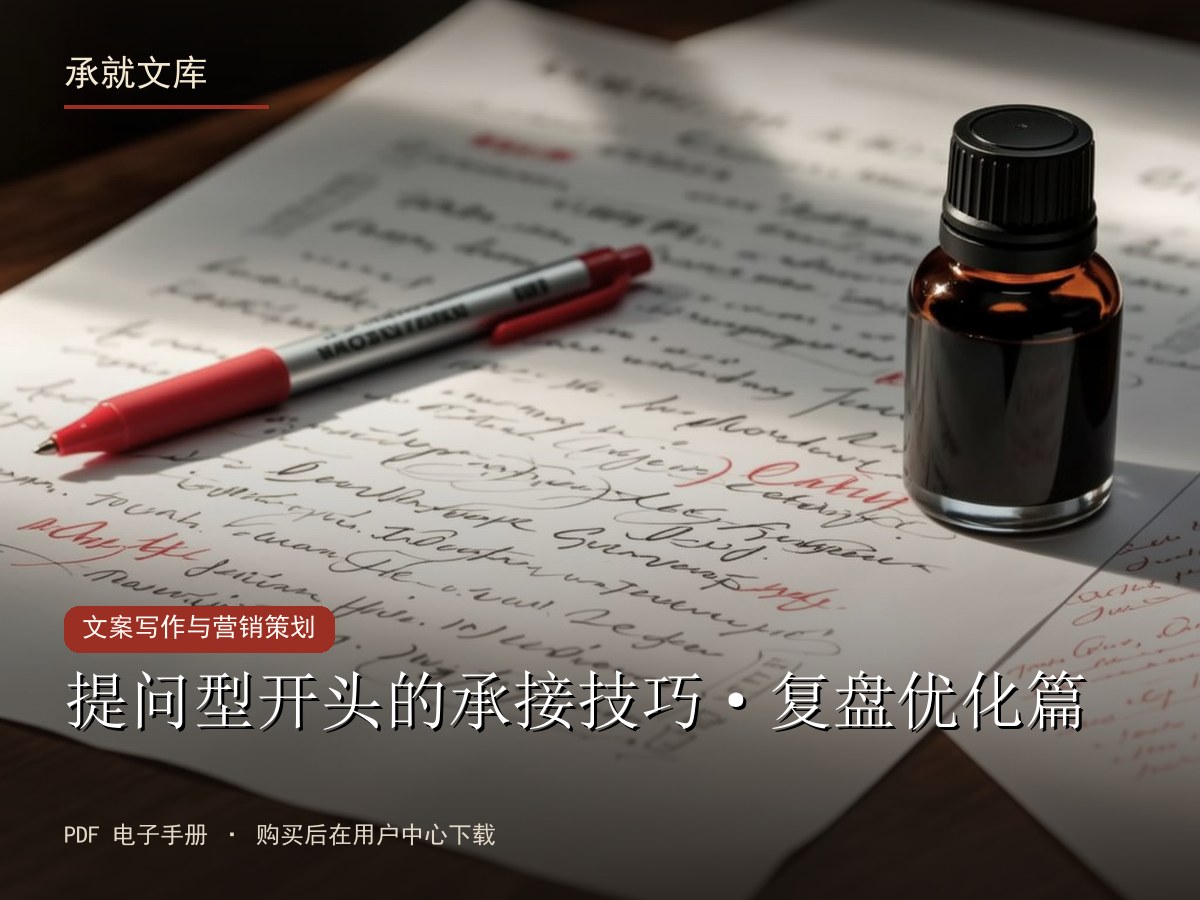 提问型开头的承接技巧·复盘优化篇