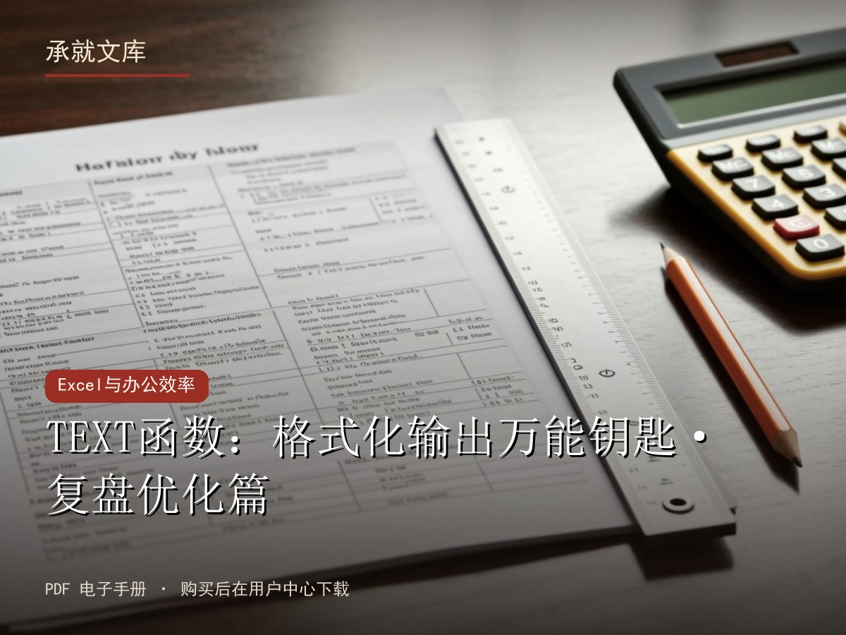 TEXT函数：格式化输出万能钥匙·复盘优化篇