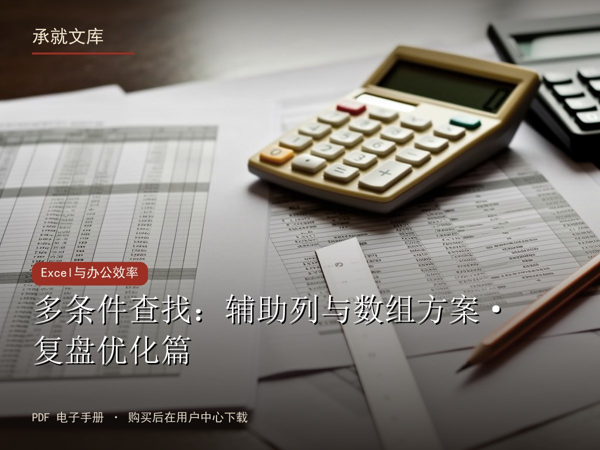 多条件查找：辅助列与数组方案·复盘优化篇