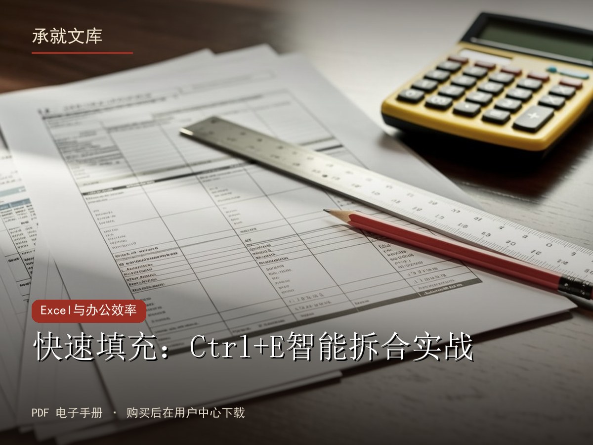 快速填充：Ctrl+E智能拆合实战