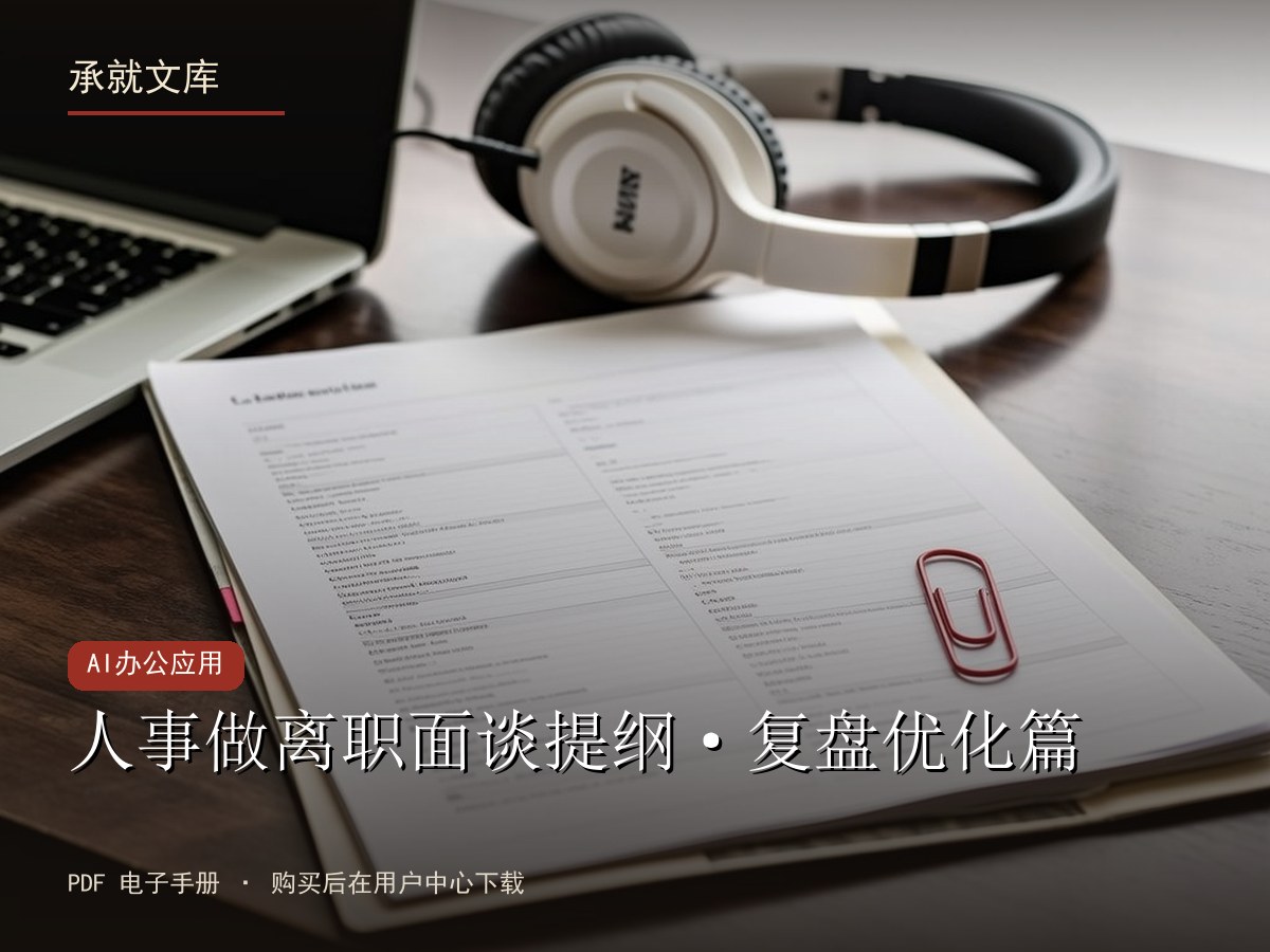人事做离职面谈提纲·复盘优化篇