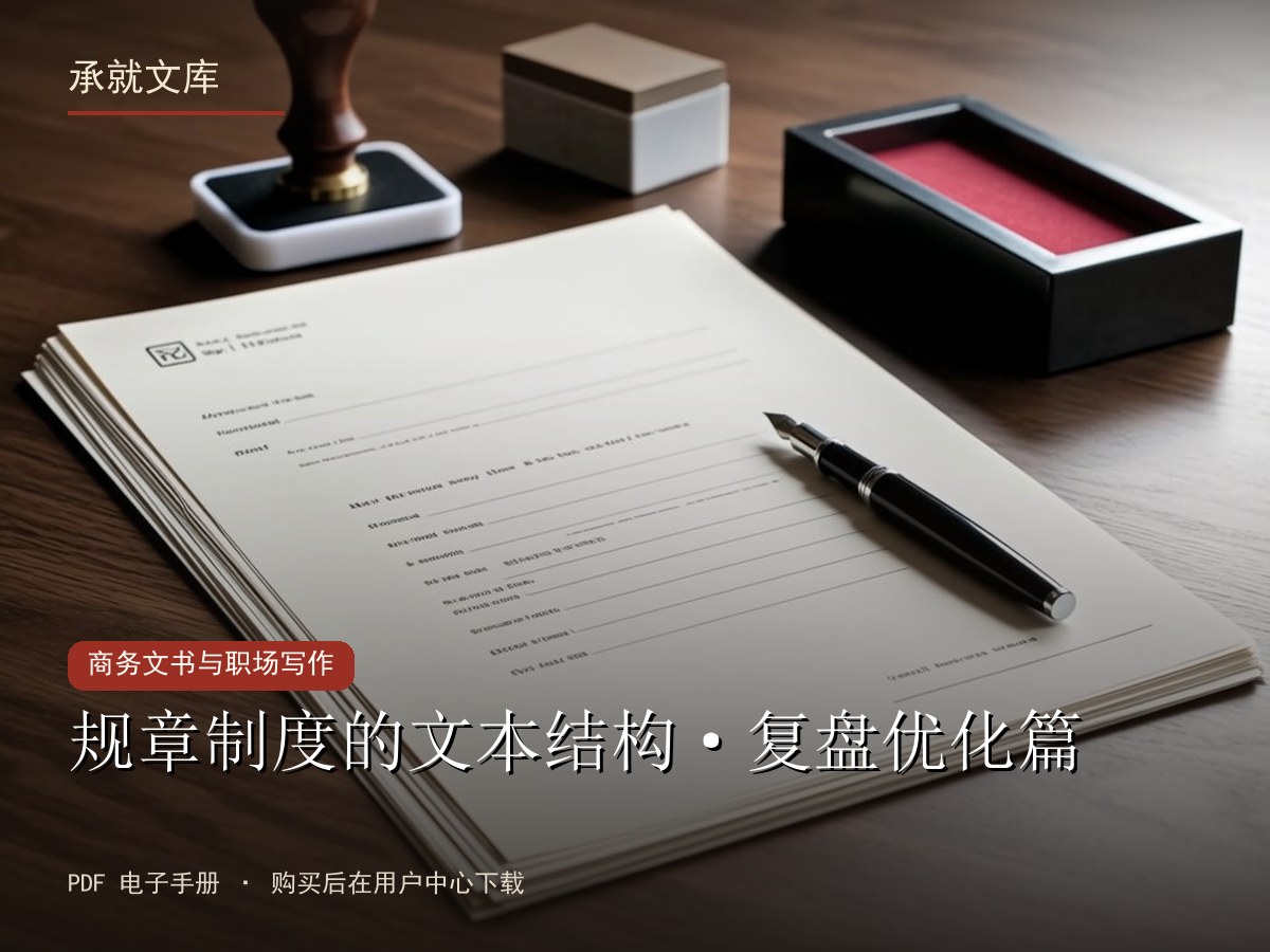 规章制度的文本结构·复盘优化篇