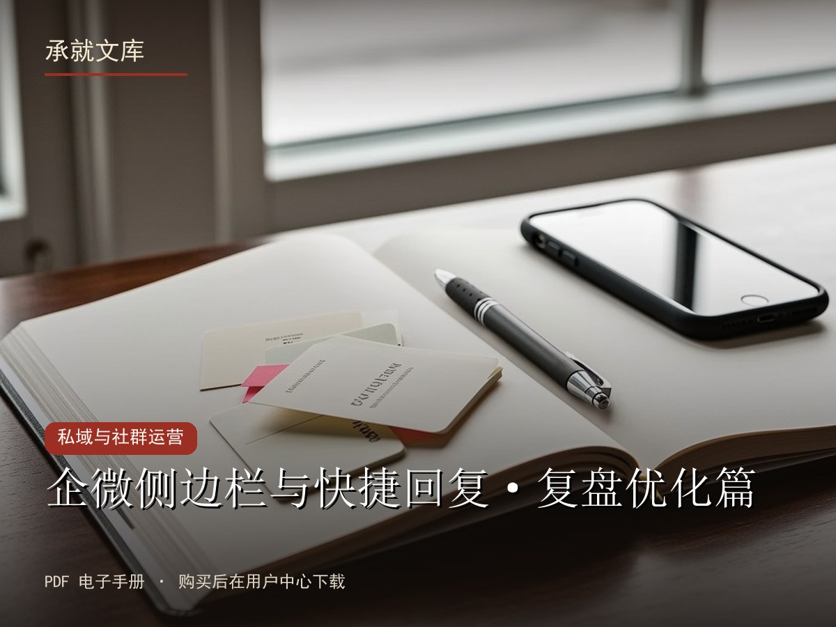 企微侧边栏与快捷回复·复盘优化篇