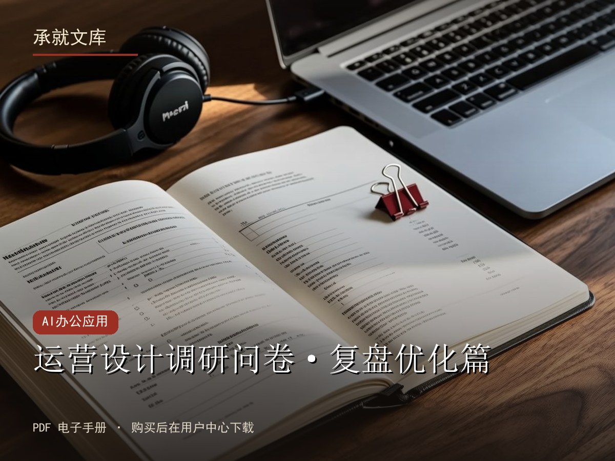 运营设计调研问卷·复盘优化篇
