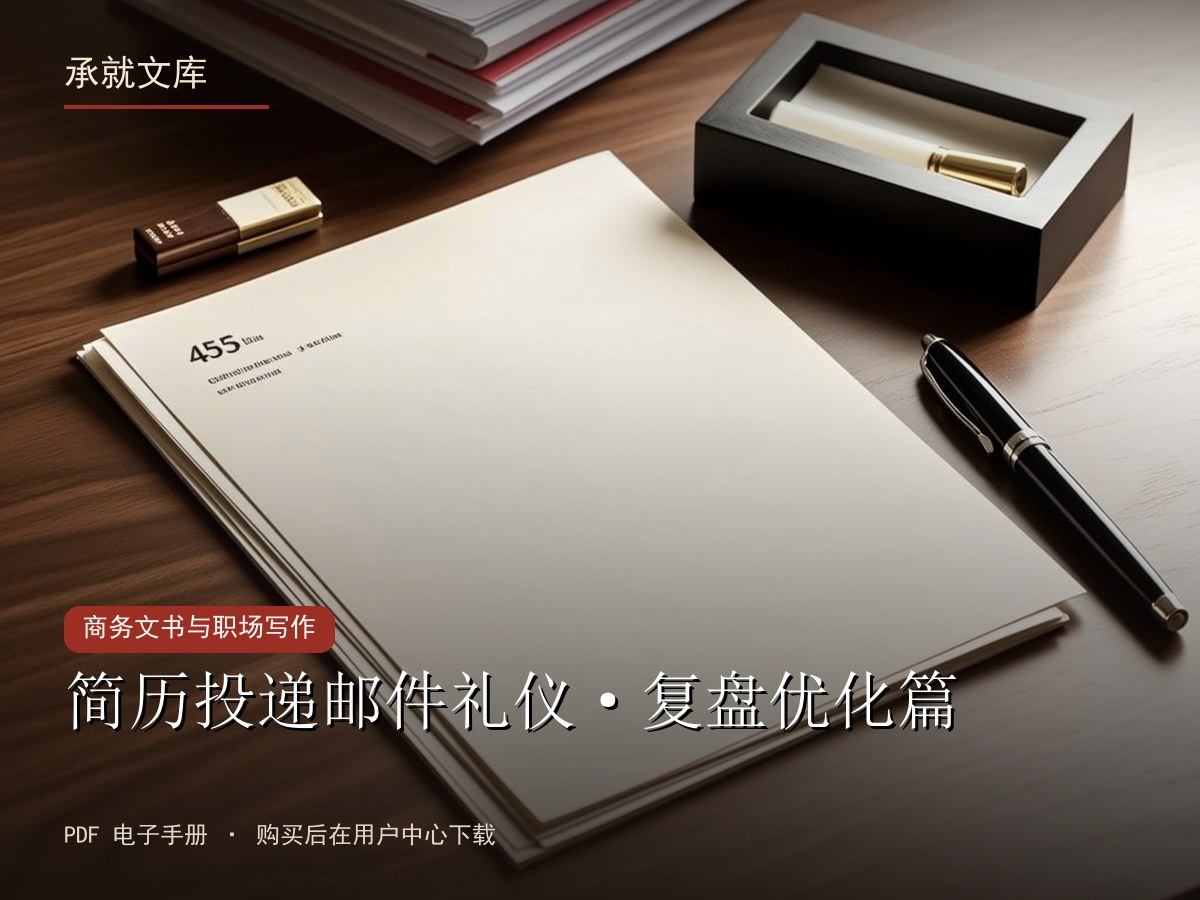 简历投递邮件礼仪·复盘优化篇