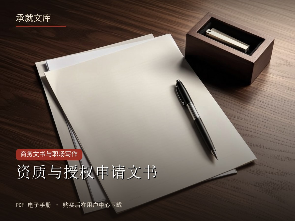 资质与授权申请文书