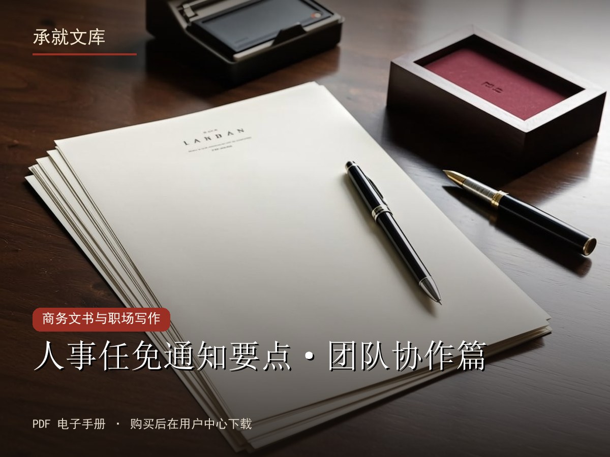 人事任免通知要点·团队协作篇