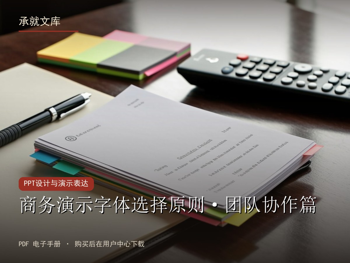 商务演示字体选择原则·团队协作篇