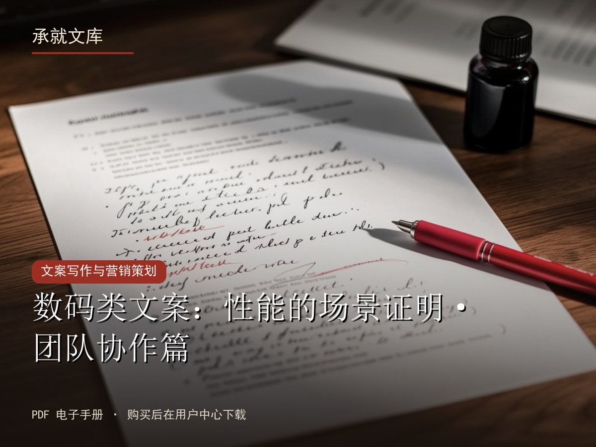 数码类文案：性能的场景证明·团队协作篇