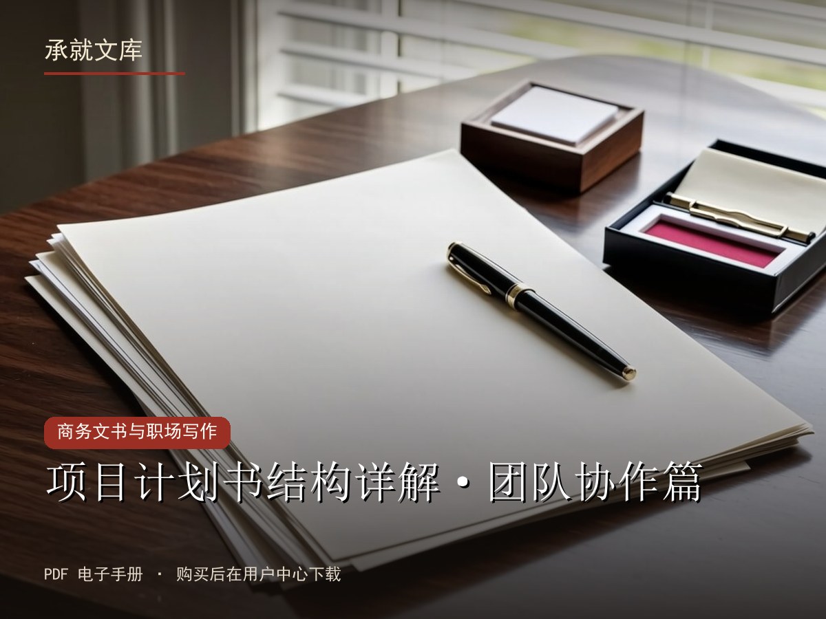项目计划书结构详解·团队协作篇