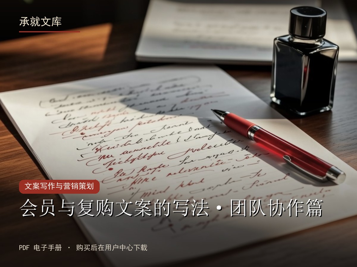 会员与复购文案的写法·团队协作篇