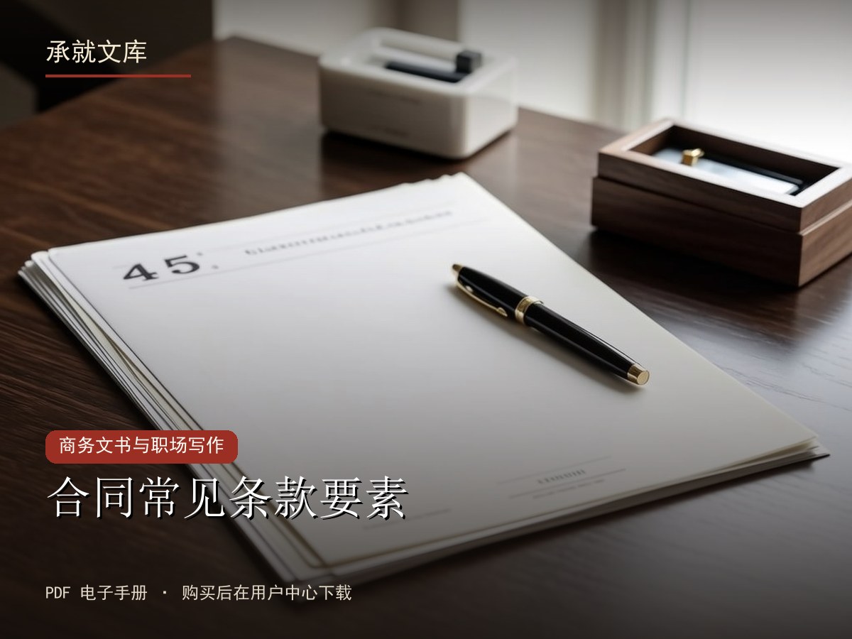 合同常见条款要素