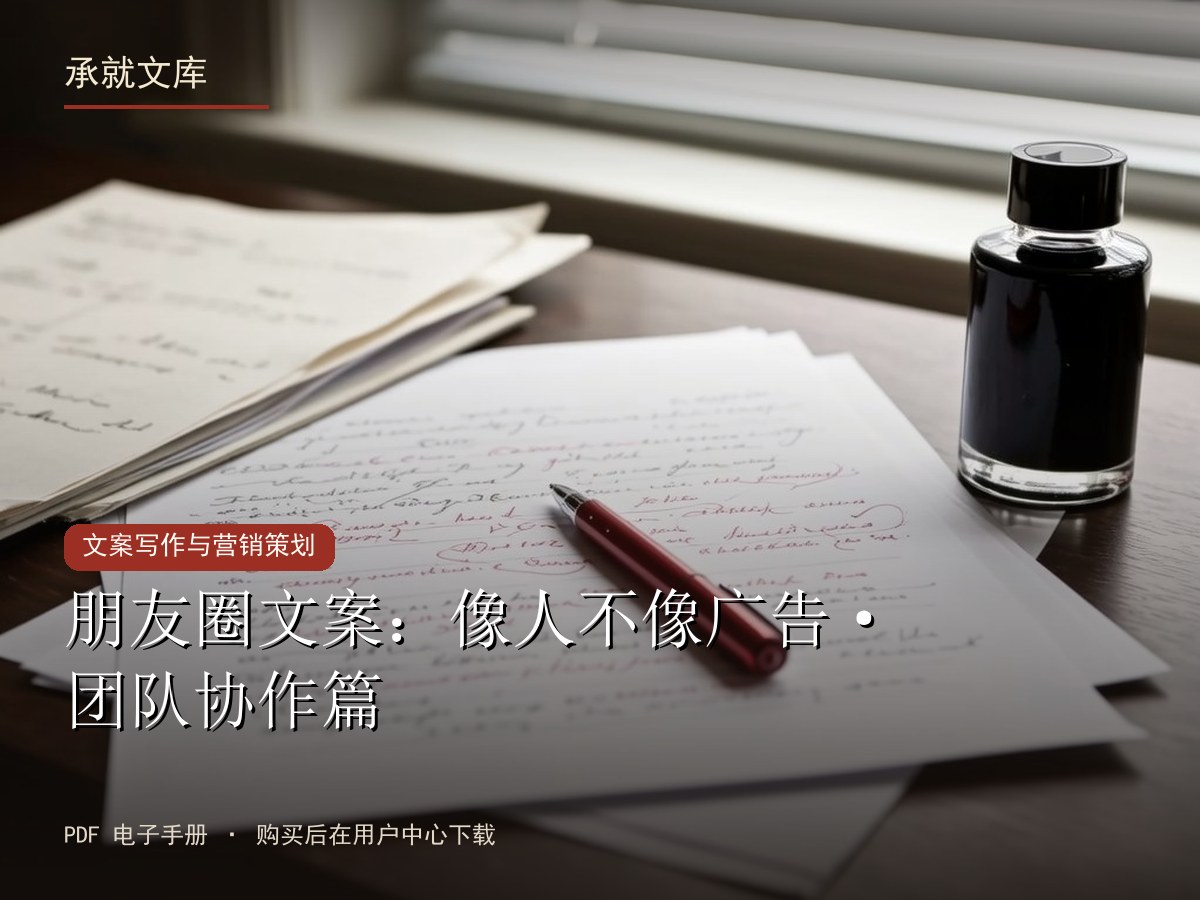 朋友圈文案：像人不像广告·团队协作篇