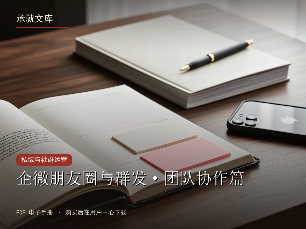 企微朋友圈与群发·团队协作篇