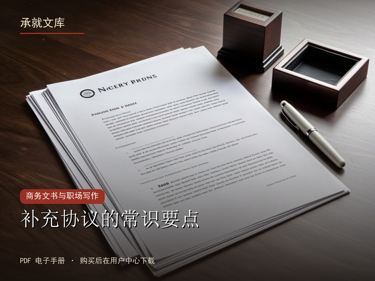 补充协议的常识要点