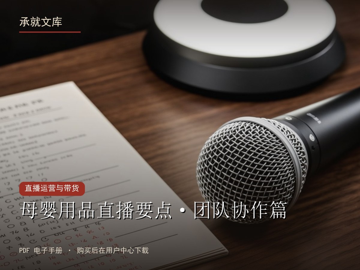 母婴用品直播要点·团队协作篇
