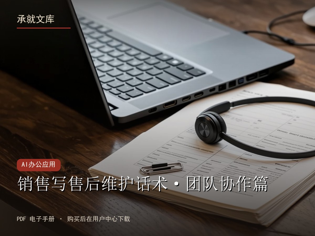 销售写售后维护话术·团队协作篇