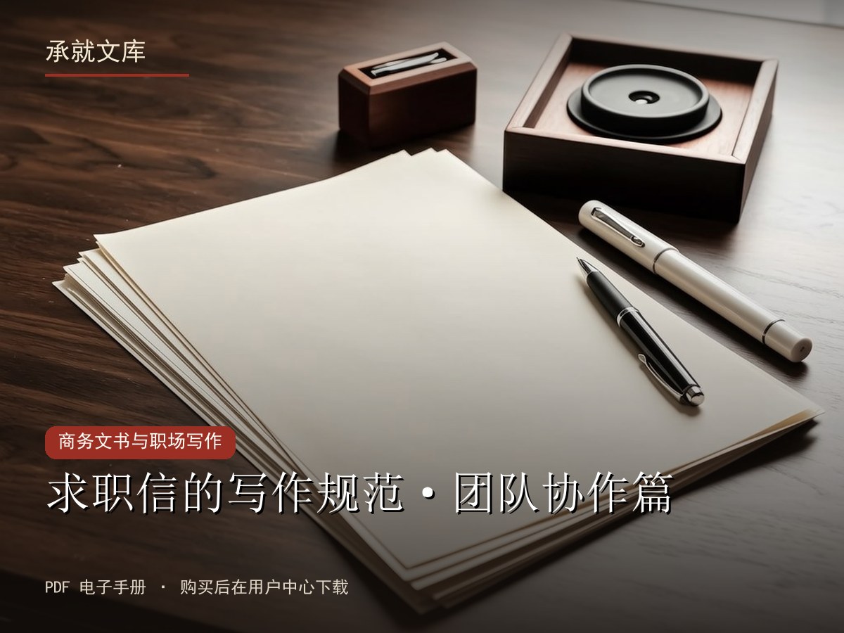 求职信的写作规范·团队协作篇