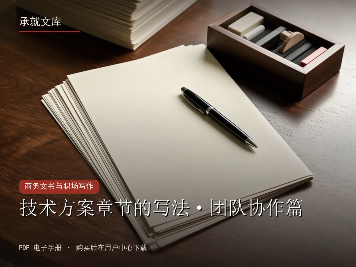 技术方案章节的写法·团队协作篇