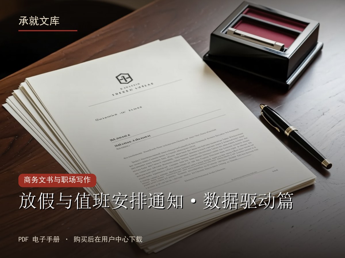 放假与值班安排通知·数据驱动篇