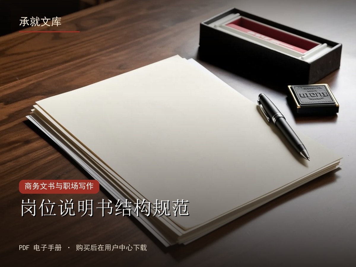 岗位说明书结构规范
