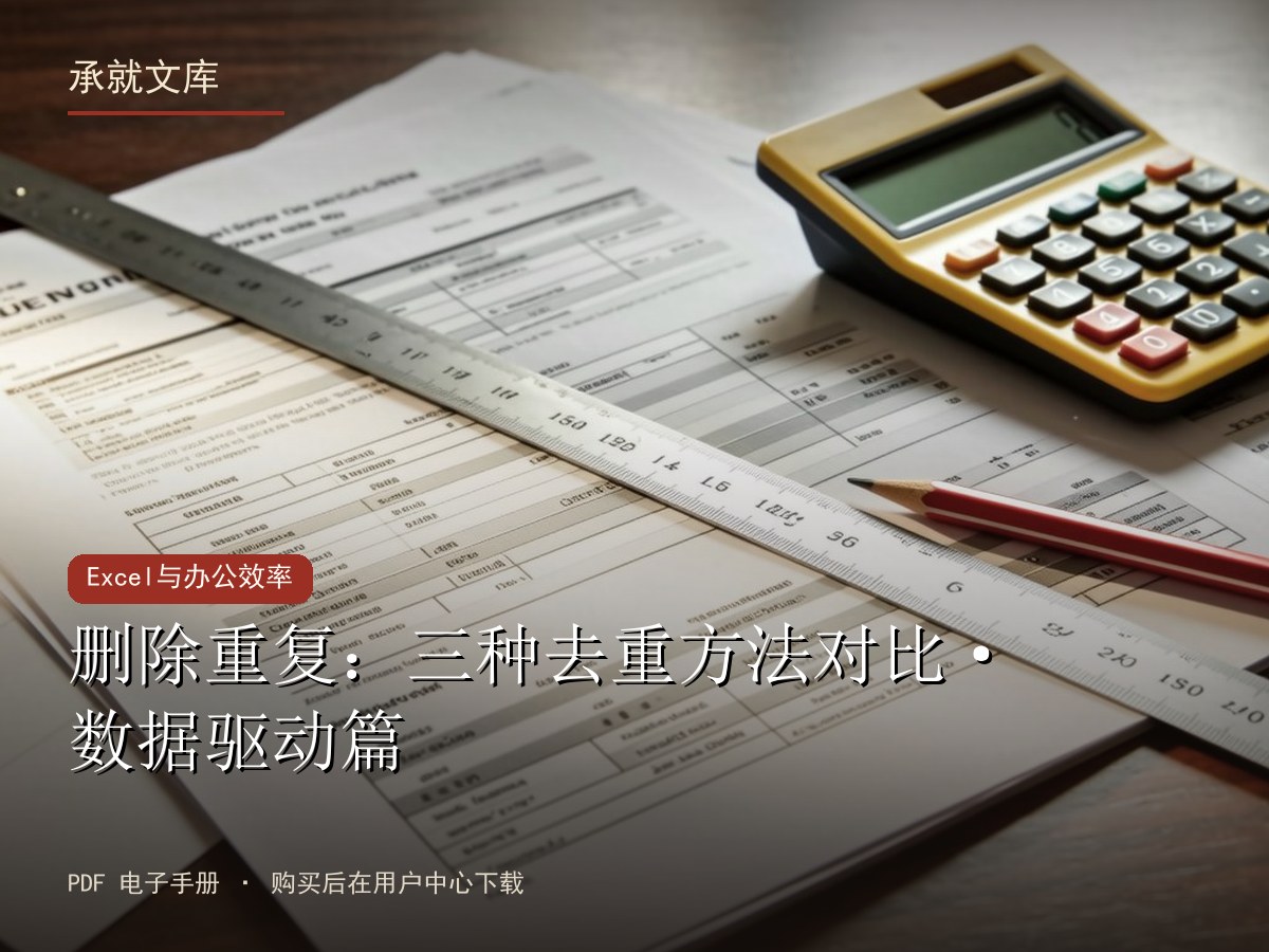 删除重复：三种去重方法对比·数据驱动篇