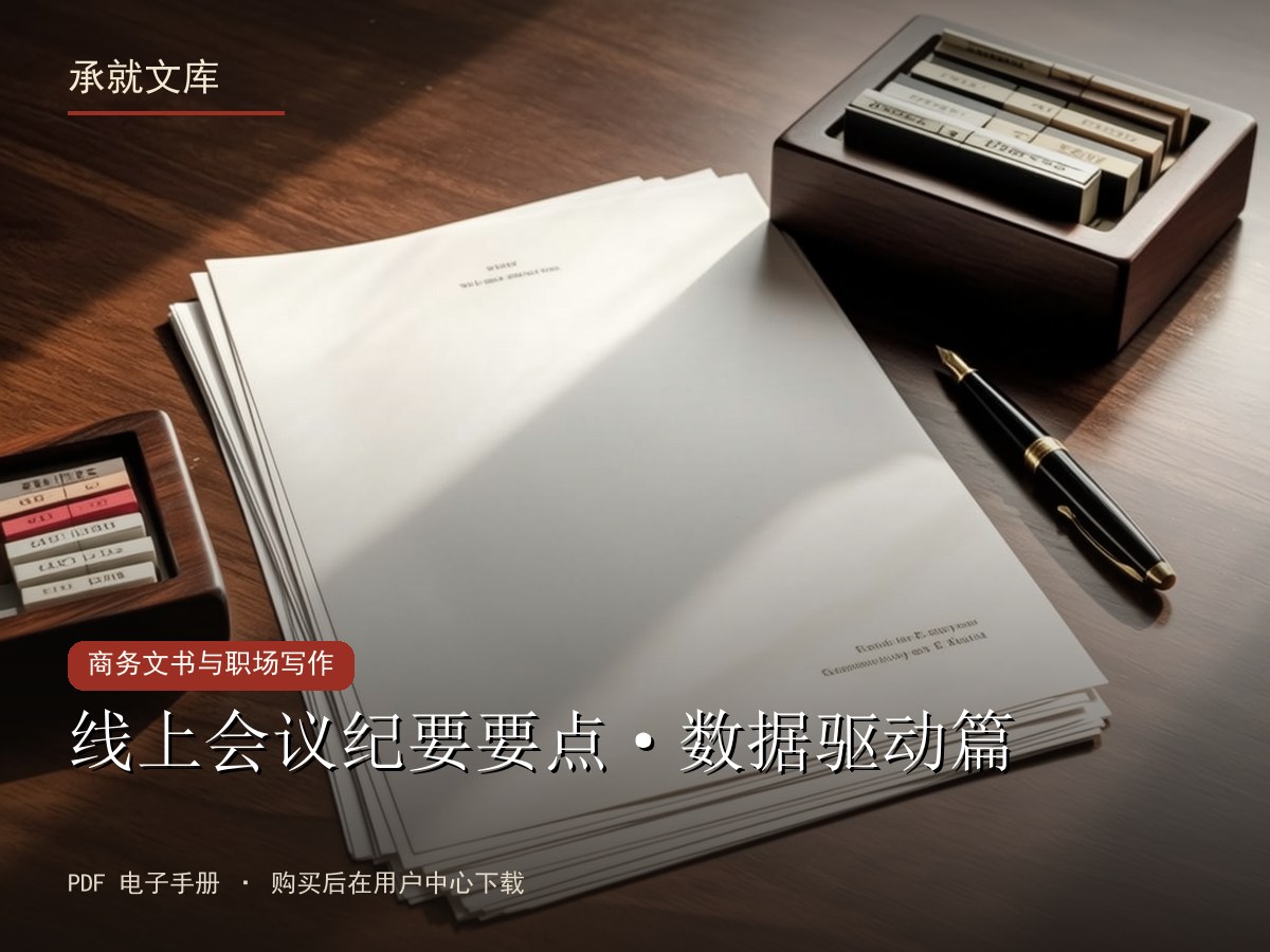 线上会议纪要要点·数据驱动篇
