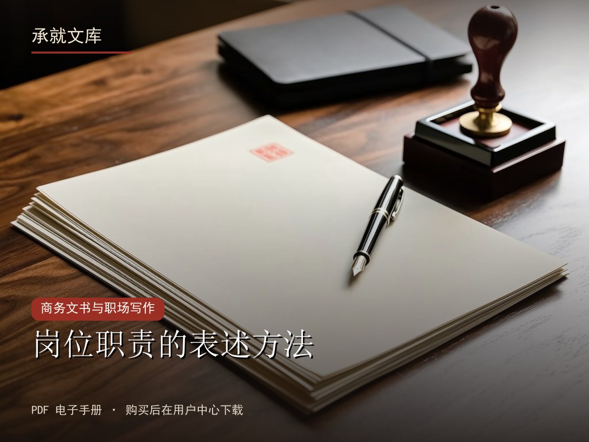 岗位职责的表述方法
