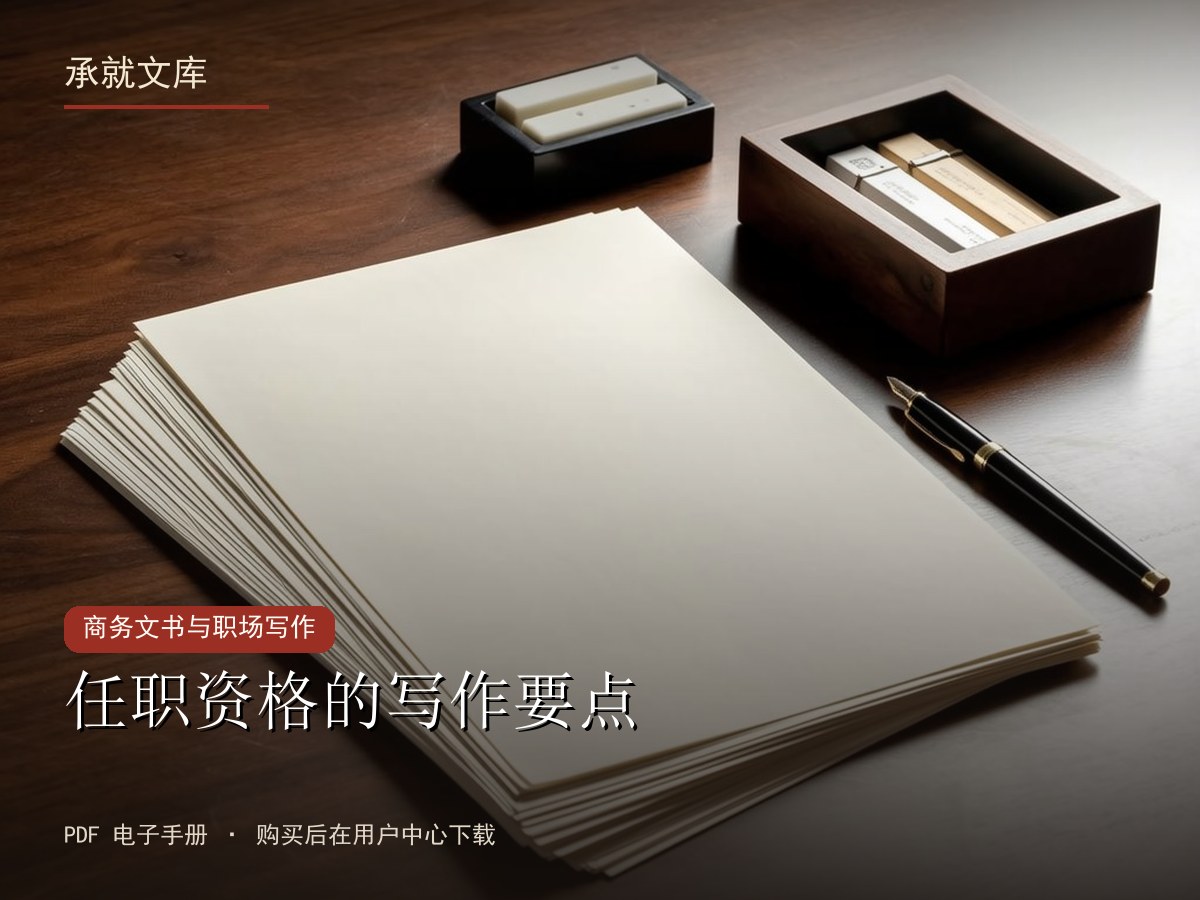 任职资格的写作要点