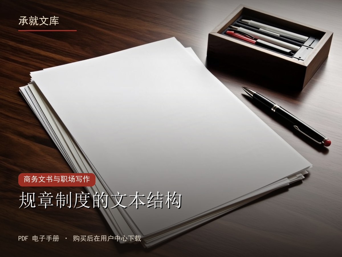 规章制度的文本结构
